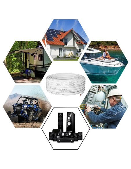 Cable Marino Dúplex 14 AWG 30.48 m Cobre Estañado NOVINO