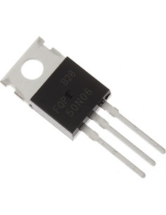 10 Transistores Mosfet N-Canal FQP50N06 52A 60V TO-220AB 2