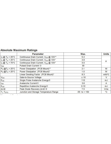 10 Transistores MOSFET N Canal LL2705 Bridgold 3.8A 55V