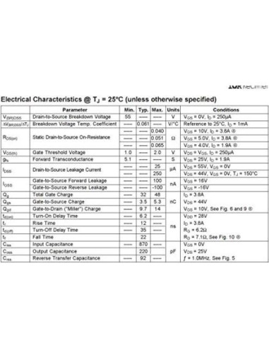 10 Transistores MOSFET N Canal LL2705 Bridgold 3.8A 55V