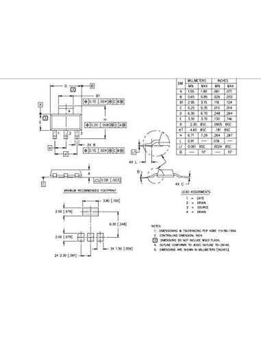 10 Transistores MOSFET N Canal LL2705 Bridgold 3.8A 55V