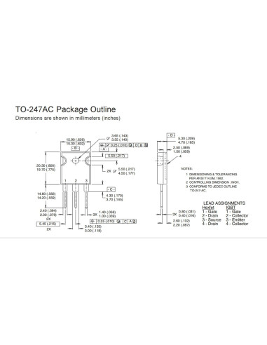 5 Piezas Transistor MOSFET N-Channel IRFP250N 30A 200V TO-247AC
