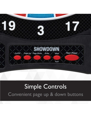 Tablero de Dardos Electrónico Viper Showdown 15.5" 32 Juegos