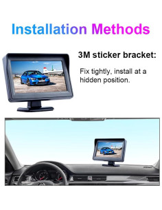 Monitor de Respaldo B-Qtech LCD TFT 4.3" para Coche 2