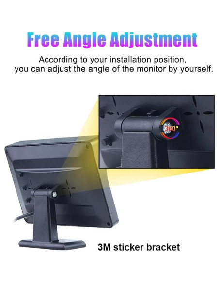 Monitor de Respaldo B-Qtech LCD TFT 4.3" para Coche