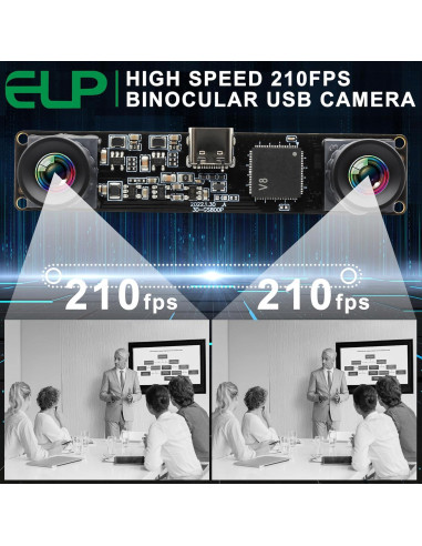 Módulo de Cámara USB ELP Monocromático 800P 120fps Sin Distorsión