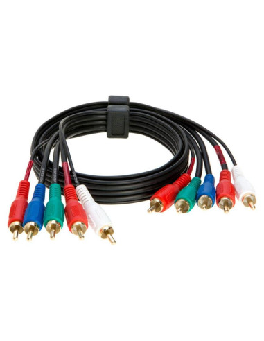 Cable de video/audio 5RCA WireZee 0.91m chapado en oro