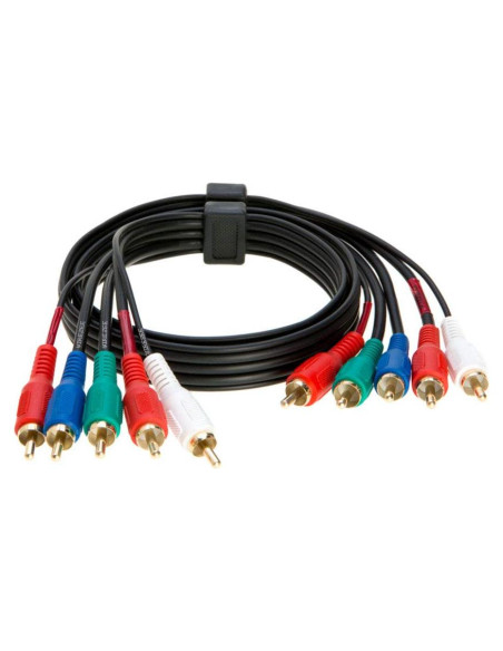 Cable de video/audio 5RCA WireZee 0.91m chapado en oro