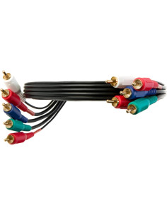 Cable de video/audio 5RCA WireZee 0.91m chapado en oro 2