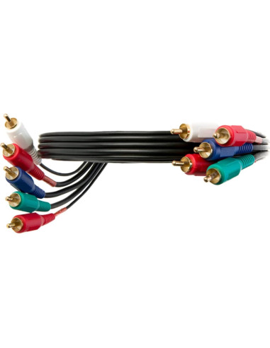 Cable de video/audio 5RCA WireZee 0.91m chapado en oro