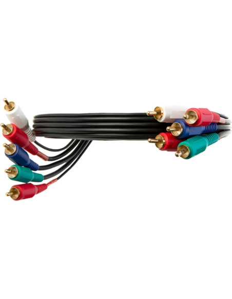 Cable de video/audio 5RCA WireZee 0.91m chapado en oro