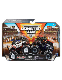 Camiones Monstruo Die-Cast Monster Jam 1:64 Mutt Dálmata vs Guerrero Mohawk