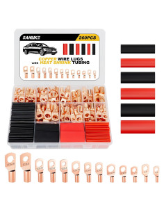 Kit de Conectores de Terminales de Cable Sanuke 260pcs Cobre