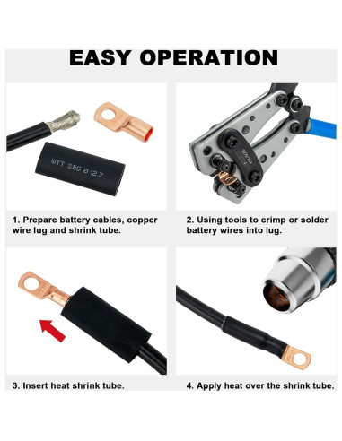 Kit de Conectores de Terminales de Cable Sanuke 260pcs Cobre