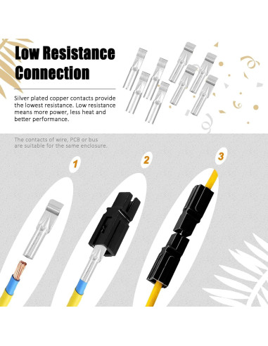 Kit de Conectores de Terminales Rápida Tanstic 108 Pcs 15/30/45 Amp