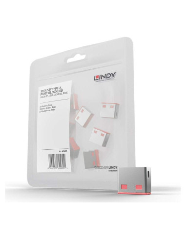 Bloqueador de Puerto USB Lindy 40460 - Paquete de 10 Rosa