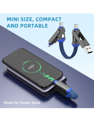 2 Pack Llaveros Magnéticos Cargador Rápido ZONLELE USB-C