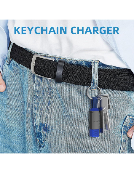 2 Pack Llaveros Magnéticos Cargador Rápido ZONLELE USB-C