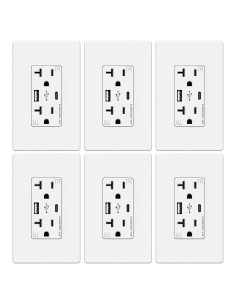 Receptáculo USB Dúplex WEBANG 25W 4.8A Blanco Mate 6 Pzas