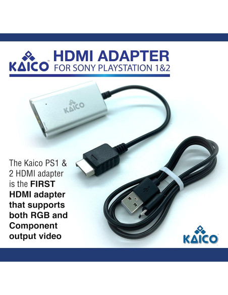 Convertidor HDMI Kaico para PS1 y PS2 - RGB y Componente