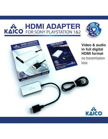 Convertidor HDMI Kaico para PS1 y PS2 - RGB y Componente