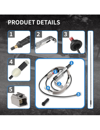 Kit de Antena de Reemplazo E-Vniko para Toyota Tundra 2014-2020