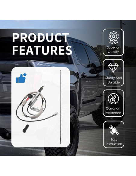 Kit de Antena de Reemplazo E-Vniko para Toyota Tundra 2014-2020