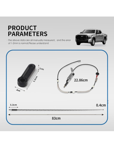 Kit de Antena de Reemplazo E-Vniko para Toyota Tundra 2014-2020