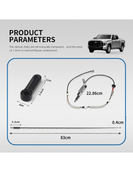 Kit de Antena de Reemplazo E-Vniko para Toyota Tundra 2014-2020