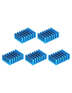 Disipador Térmico Autoadhesivo uxcell 30x20x10mm Aluminio Azul 5 Pcs