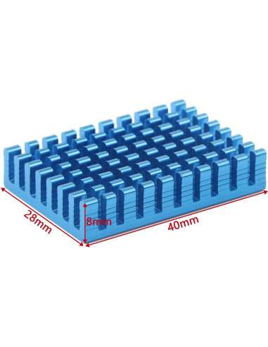 Disipador de Calor de Aluminio 10 Pcs 40x28x8mm Unxuey
