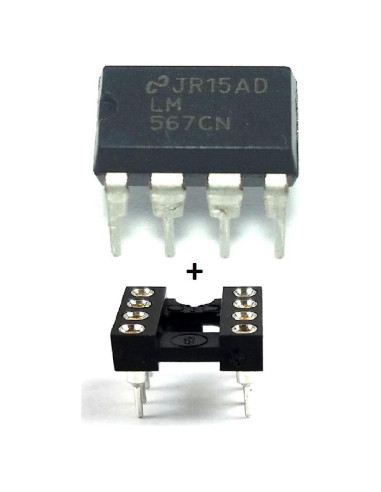 Decodificador de Tonos LM567CN TI 8 Pines Paquete de 5