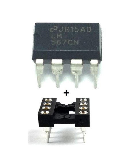 Decodificador de Tonos LM567CN TI 8 Pines Paquete de 5
