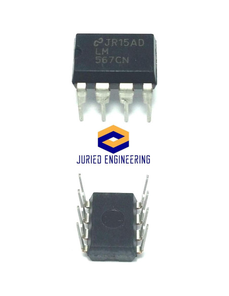 Decodificador de Tonos LM567CN TI 8 Pines Paquete de 5