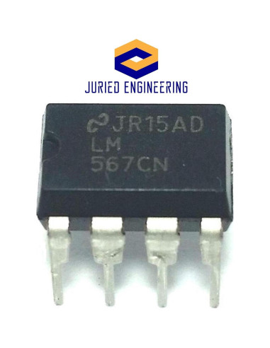 Decodificador de Tonos LM567CN TI 8 Pines Paquete de 5