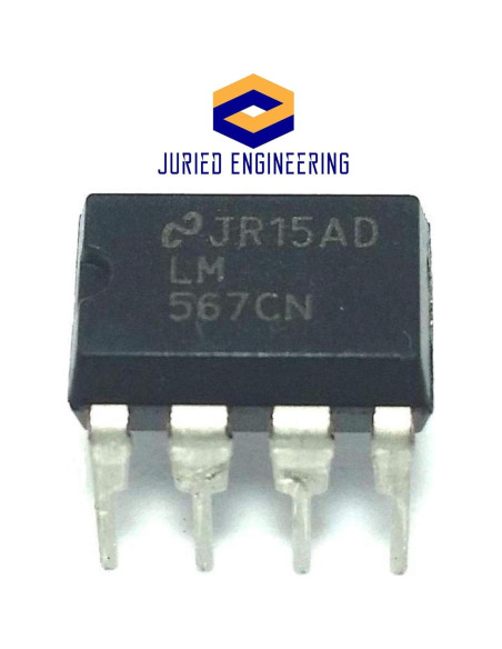 Decodificador de Tonos LM567CN TI 8 Pines Paquete de 5