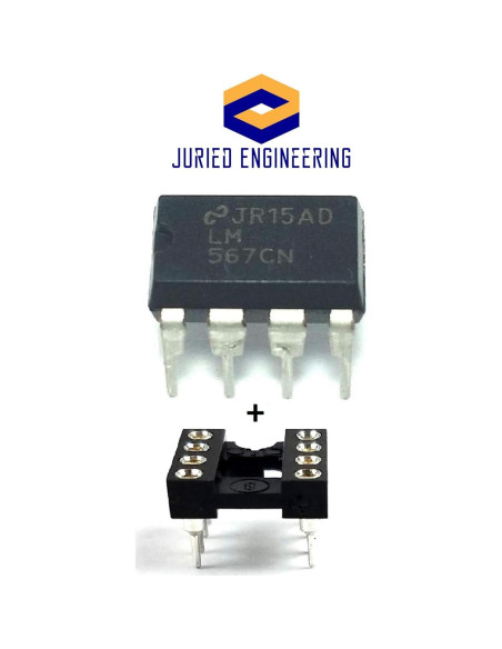 Decodificador de Tonos LM567CN TI 8 Pines Paquete de 5
