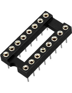 20 Zócalos DIP IC 16 Pines 2.54mm GANASOME para PCB 2