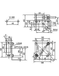 Sensor Fotoeléctrico E3JK-R4M1 Heschen 12-24V DC 4m IP65 2