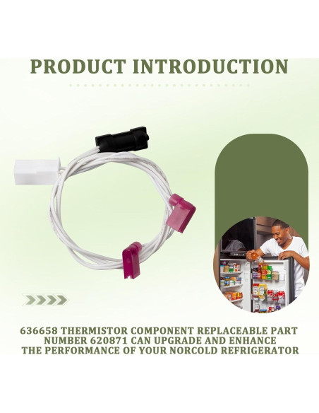 Termistor 636658 para Refrigerador Norcold 1200/1210/N1095