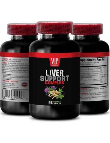 Suplemento Hepático VIP Vitaminas 120 Cápsulas Desintoxicante