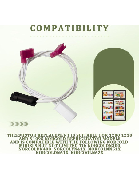 Termistor 636658 para Refrigerador Norcold 1200/1210/N1095