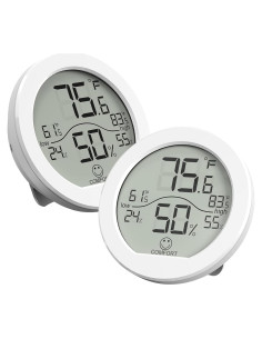 Higrómetro Termómetro SECRUI KR-TH1 Blanco - Paquete de 2