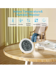 Higrómetro Termómetro SECRUI KR-TH1 Blanco - Paquete de 2 2