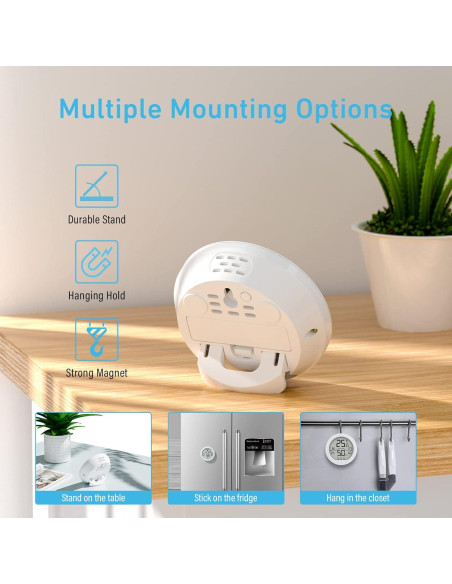 Higrómetro Termómetro SECRUI KR-TH1 Blanco - Paquete de 2