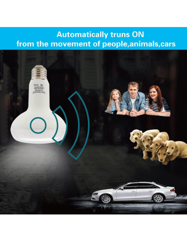 Bombilla LED LUXON 15W con Sensor de Movimiento Radar Dusk to Dawn
