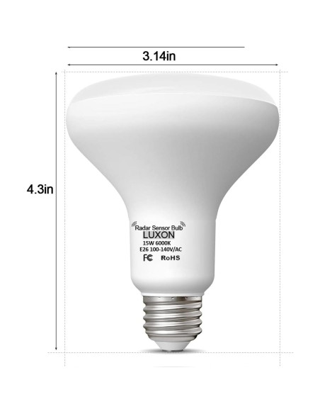 Bombilla LED LUXON 15W con Sensor de Movimiento Radar Dusk to Dawn