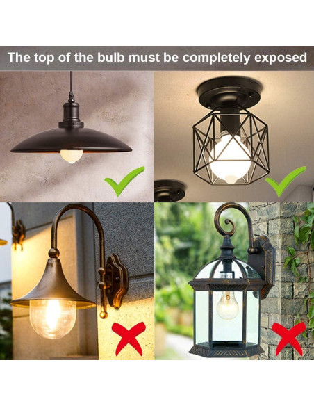 Bombilla LED HEKEE 9W E26 con Sensor de Movimiento PIR - 4 Paquetes