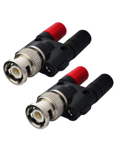 Adaptador BNC macho a 2 jack hembra banana onelinkmore