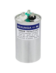 Capacitor de Arranque Doble VEXUNGA 70+5 uF 370/440 VAC